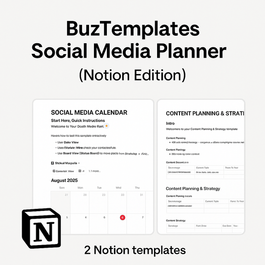 BuzTemplates Social Media Planner (Notion Edition)